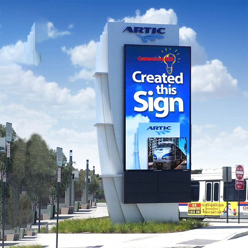 Digital Led Pylon Sign